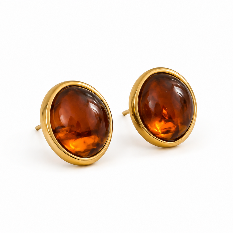 Boucles d’oreilles Quenettes Ambre