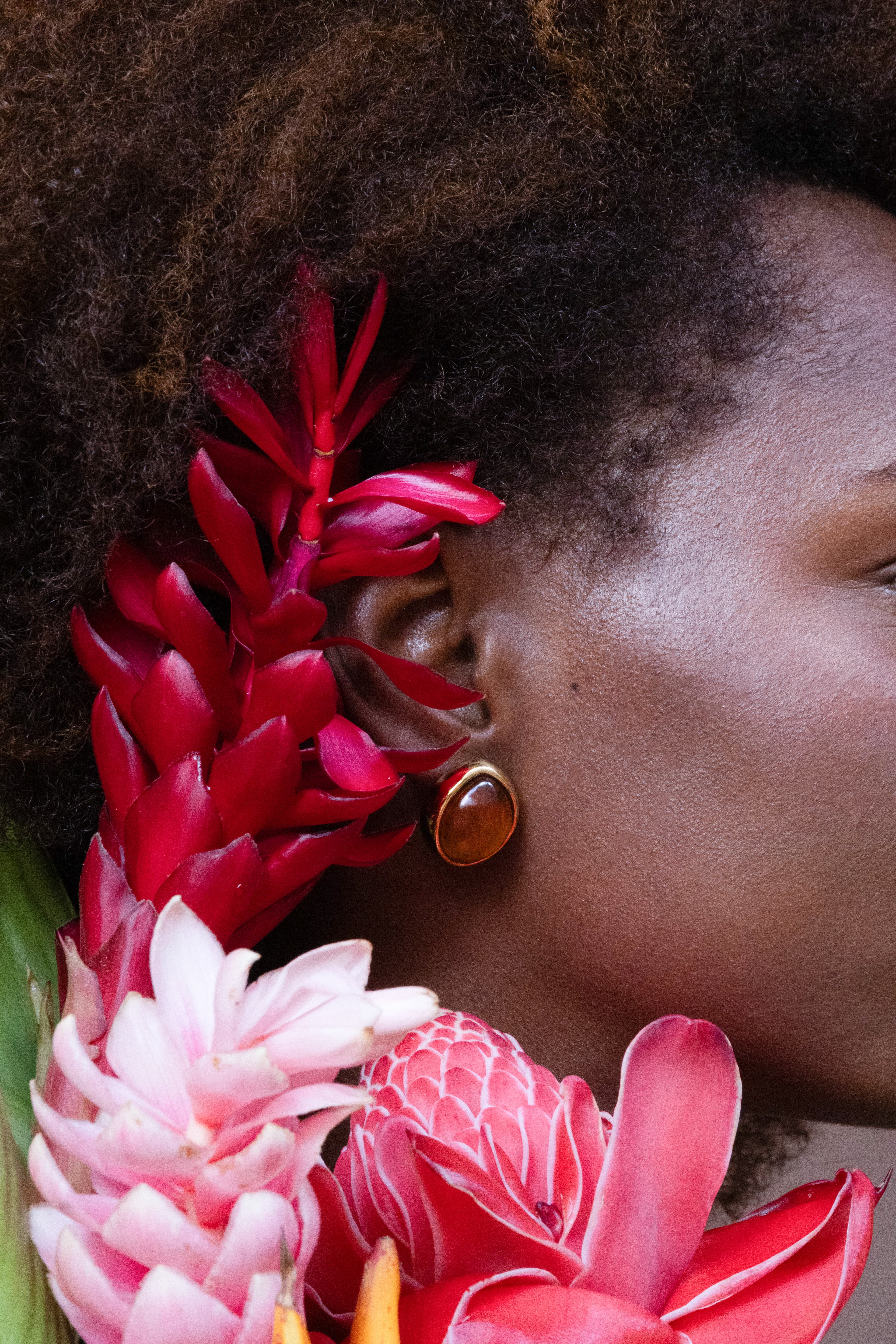 Boucles d’oreilles Quenettes Ambre